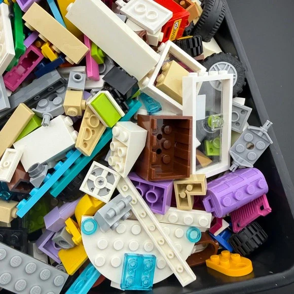 Lego Bulk Lot 2.5lb Mixed Multicolor Bricks Plates Wheels Specialty Pieces - Picture 5 of 5